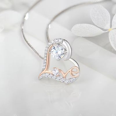 YASVITTI मैं तुमसे प्यार करता हूँ हार्ट पेंडेंट हार जन्मदिन वेलेंटाइन दिवस मातृ दिवस क्रिसमस माँ उपहार महिलाओं के लिए गहने