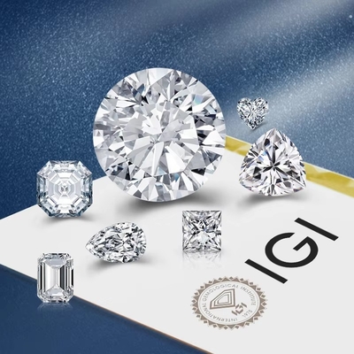 0.5ct 1ct 1.5ct 2ct 3ct सफेद ढीला मोइसानाइट हीरा एचपीएचटी सीवीडी लैब विकसित हीरा