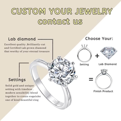 0.5ct 1ct 1.5ct 2ct 3ct सफेद ढीला मोइसानाइट हीरा एचपीएचटी सीवीडी लैब विकसित हीरा