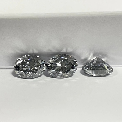 थोक 0.5ct 1ct 2ct ग्रे मोसीनेट हीरा रत्न ग्रे रंग अंडाकार Pear कट ढीली प्राकृतिक moissanite शादी के छल्ले