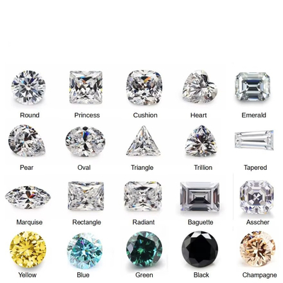 थोक 0.5ct 1ct 2ct ग्रे मोसीनेट हीरा रत्न ग्रे रंग अंडाकार Pear कट ढीली प्राकृतिक moissanite शादी के छल्ले