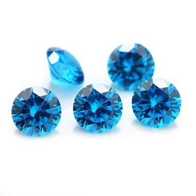 थोक 3A रंग CZ पत्थर गोल कट 3.0 मिमी-9.0 मिमी घन ढीला Moissanite हीरा चांदी के गहने के लिए