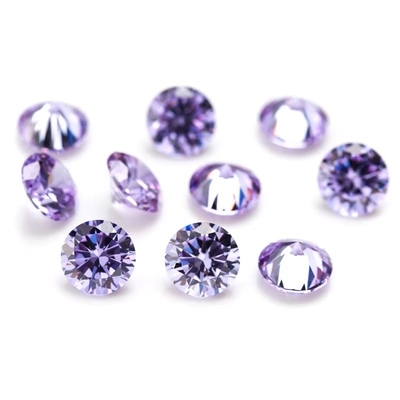 थोक 3A रंग CZ पत्थर गोल कट 3.0 मिमी-9.0 मिमी घन ढीला Moissanite हीरा चांदी के गहने के लिए