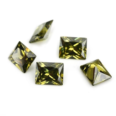 फैक्टरी थोक रत्न रंग मोइसानाइट आयत 3 ए 5 ए ढीला घन Zirconia पत्थर 4ct के लिए Moissanite अंगूठी