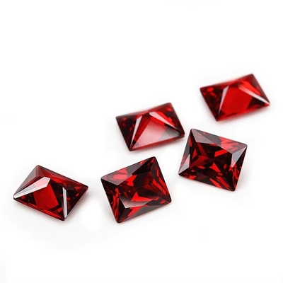 फैक्टरी थोक रत्न रंग मोइसानाइट आयत 3 ए 5 ए ढीला घन Zirconia पत्थर 4ct के लिए Moissanite अंगूठी