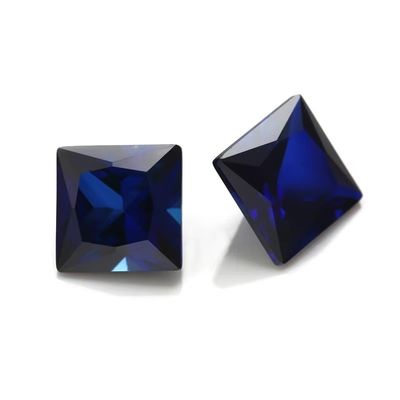 रत्न सिंथेटिक 34# नीलम स्क्वायर 1.5x1.5mm-10x10mm कोरंडम ढीला रत्न के लिए छल्ले vvs moissanite कस्टम लटकन