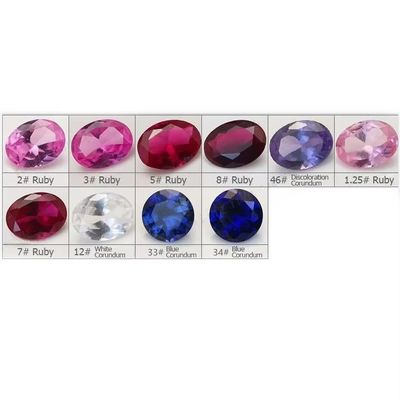 रत्न सिंथेटिक 34# नीलम स्क्वायर 1.5x1.5mm-10x10mm कोरंडम ढीला रत्न के लिए छल्ले vvs moissanite कस्टम लटकन