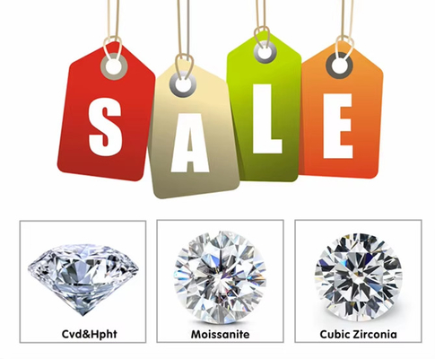3 मिमी-12 मिमी लैब बढ़ी डी रंगहीन VVS1 Moissanite पत्थरों के लिए एकदम सही पन्ना राजकुमारी अंडाकार Pear Marquise और कुशन आकार