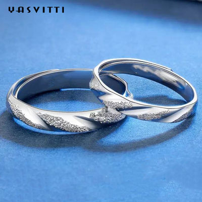 2.11g फेस्टिवल 19mm सॉलिड स्टर्लिंग सिल्वर रिंग्स सिल्वर एनग्रेव्ड रिंग SGS