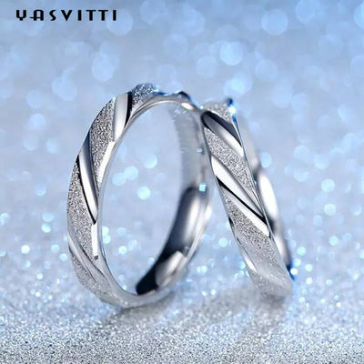2.11g फेस्टिवल 19mm सॉलिड स्टर्लिंग सिल्वर रिंग्स सिल्वर एनग्रेव्ड रिंग SGS