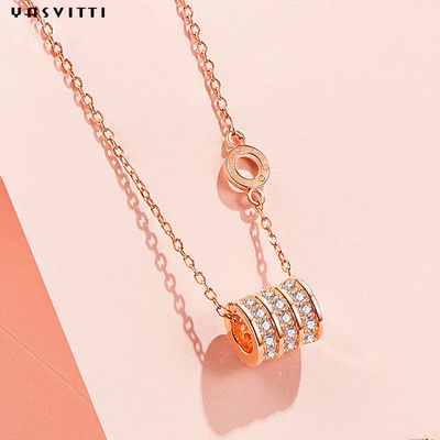 0.06oz 8.1x7.4x7.4mm क्यूबिक ज़िरकोनिया चेन बोहेमियन सिल्वर चेन नेकलेस ODM