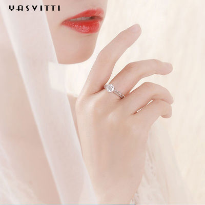 22.1mm 2.52g डायमंड वेडिंग रिंग फेस्टिवल Moissanite Womens Diamond Band Rings
