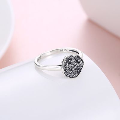 महिलाओं के लिए फैशन रिंग जिक्रोन डायमंड्स स्टोन 925 स्टर्लिंग सिल्वर एंगेजमेंट वेडिंग बैंड रिंग